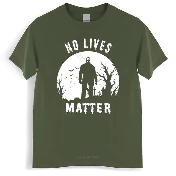 T-shirt d'été pour hommes No Lives Matter Michael Myers Halloween horreur drôle t-shirt unisexe t-sh