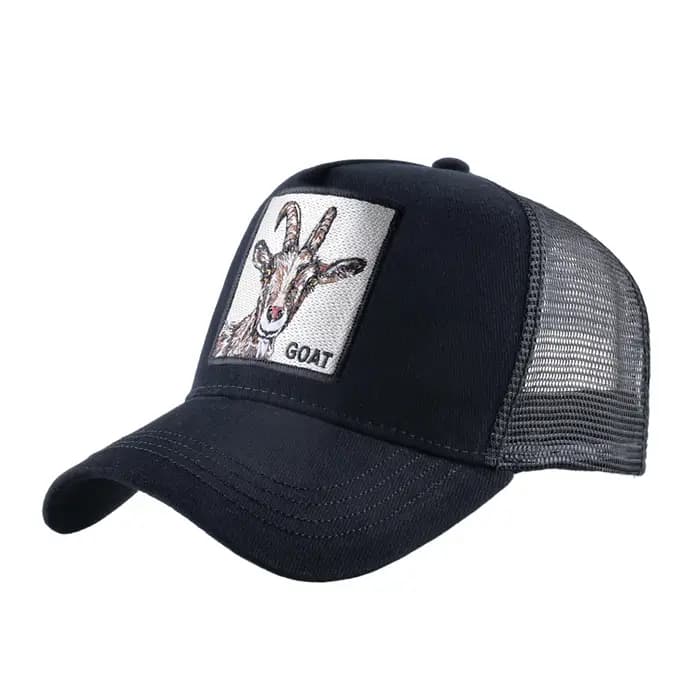 Casquettes de camionneur à la mode avec Patch de chèvre brodé