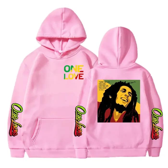 Rappeur Bob Marley sweats à capuche imprimer légende Reggae un amour sweat
