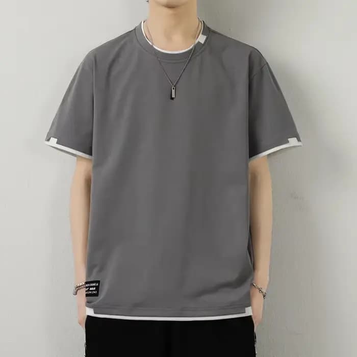 T-shirt décontracté en coton imprimé pour homme – Léger