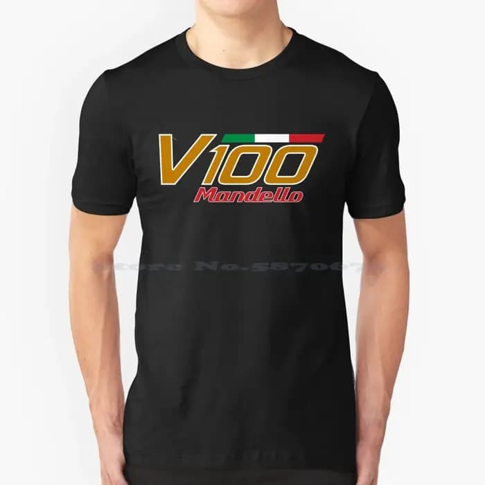 T-shirt Mandello V100 pour moto, 100% coton, moto Guzzi, vélo italien