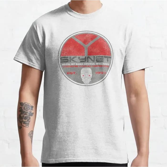 Vintage Cyberdyne Systems Skynet ovale porté Terminator graphique t-shirts 100% coton grande taille t-shirt adulte toutes tailles S-6XL