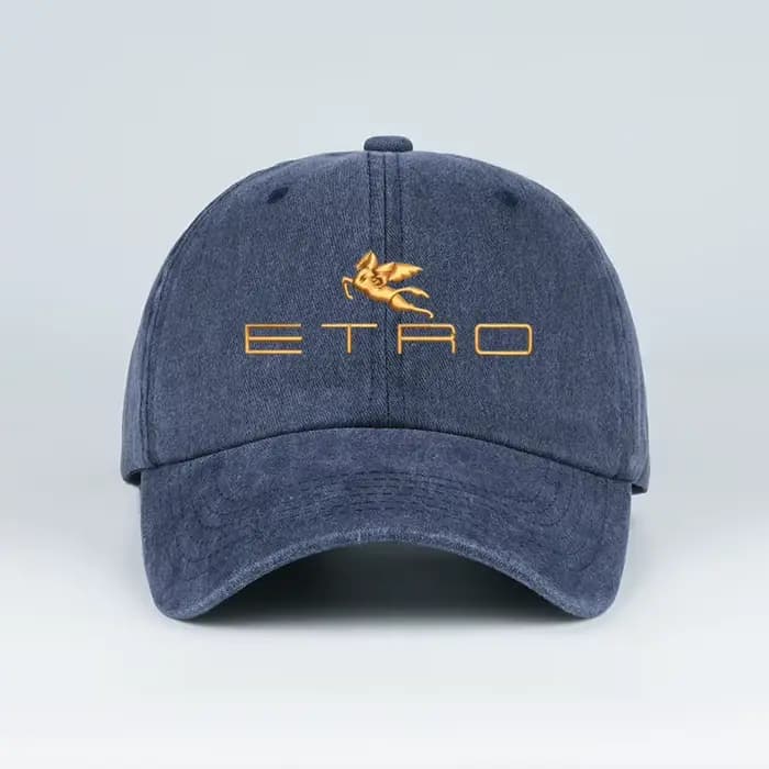 Luxueux et abordable : Casquette de baseball effet vieilli à imprimé Pegasus d'Etro