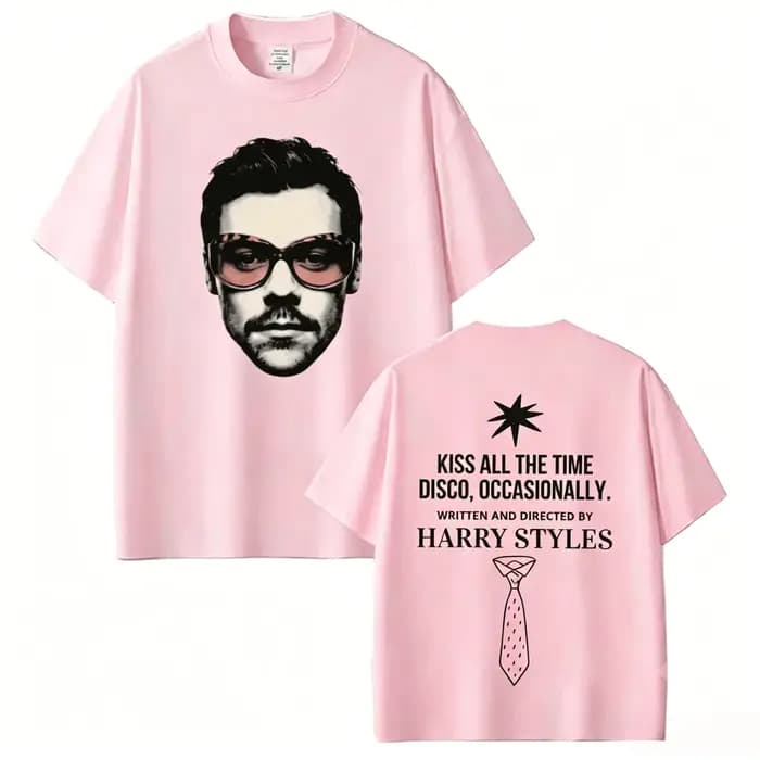 Harry Styles Kiss All the Time. T-shirt Disco, Occasionally Tour, vêtements en coton, unisexe, pour