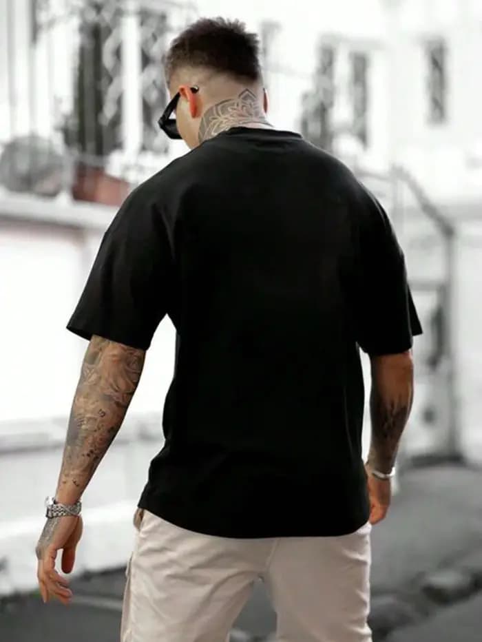 T-Shirt à Manches Courtes en Coton pour Homme