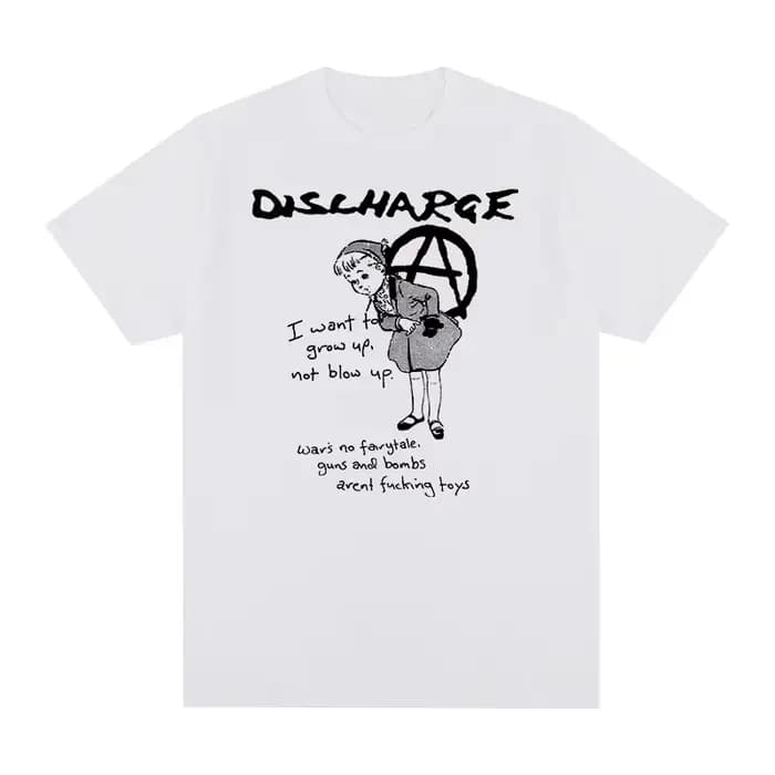 DISCHARGE Vintage T-shirt d-battement croûte punk nouveaux os cassés varukers crass coton hommes