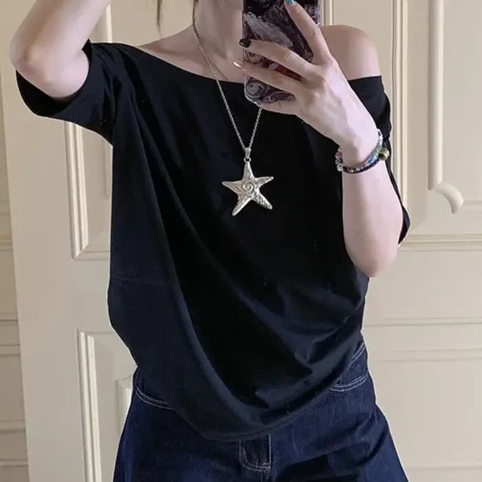 T-shirts femmes solide Simple été décontracté Cleanfit à manches courtes tout-match jeunes filles Streetwear Y2k haut vêtements esthétiques Ins