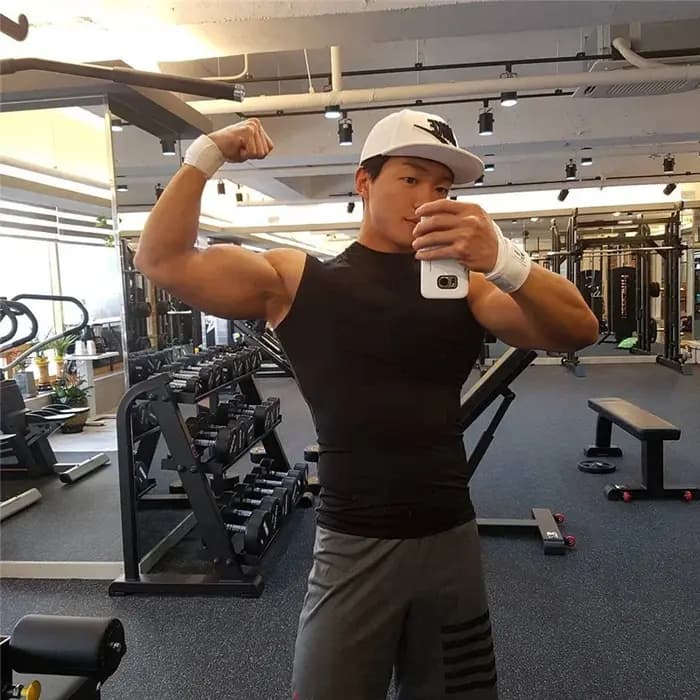 Compression Gym Chemise Sans Manches Entraînement Débardeur Hommes Musculation Vêtements Serrés Fitness