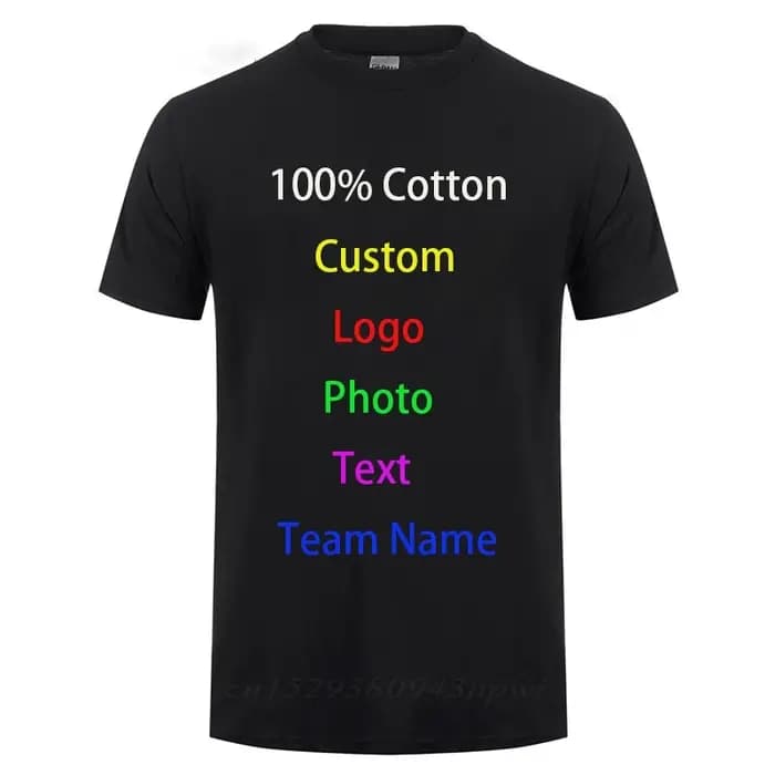 T-shirt avec Texte Personnalisé pour Homme, Logo à Faire Soi-Même, Votre Propre Design, Impression P
