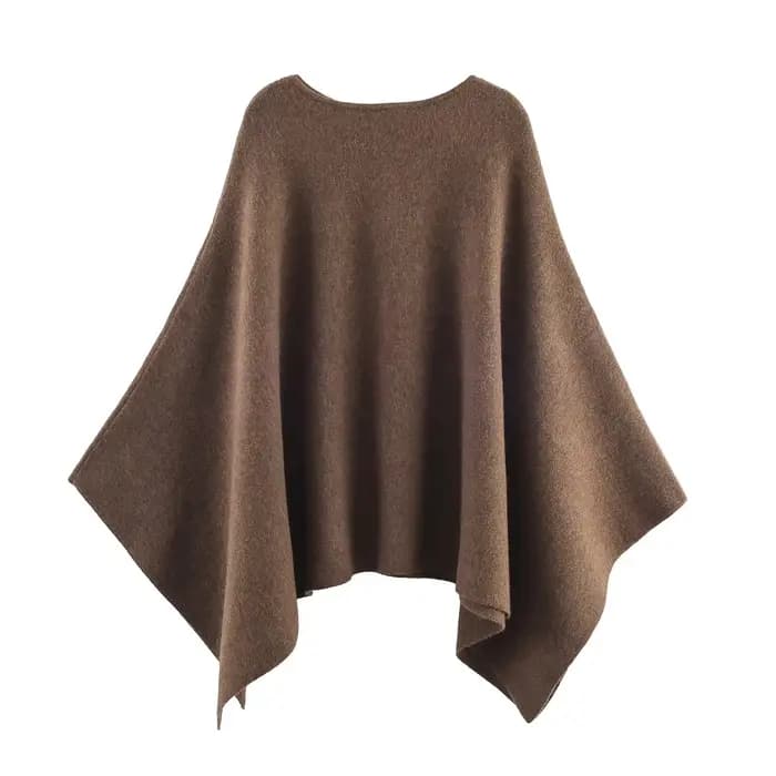 Vêtements pour femmes, nouvelle veste Cape tricotée asymétrique décontractée