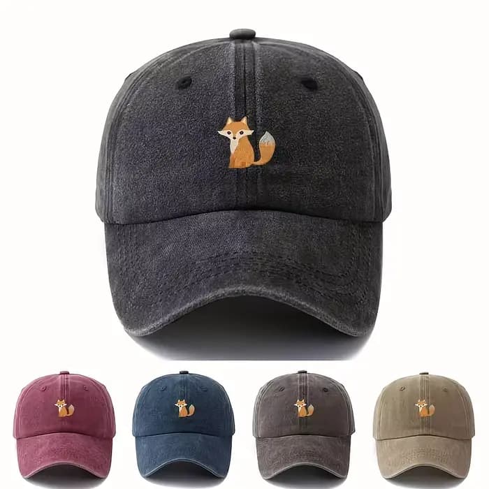 Casquette de baseball imprimée à motif de renard mignon pour la mode décontractée quotidienne