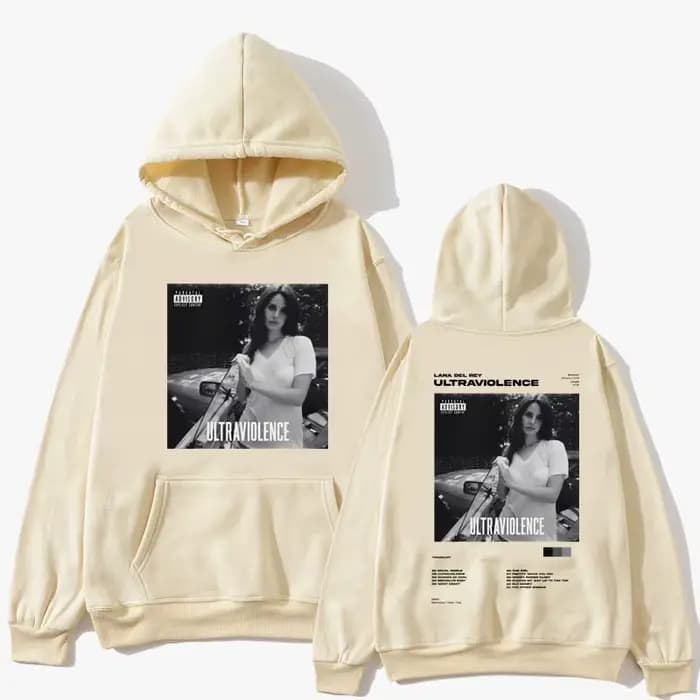 Sweat à capuche imprimé musique ultraviolence pour hommes et femmes