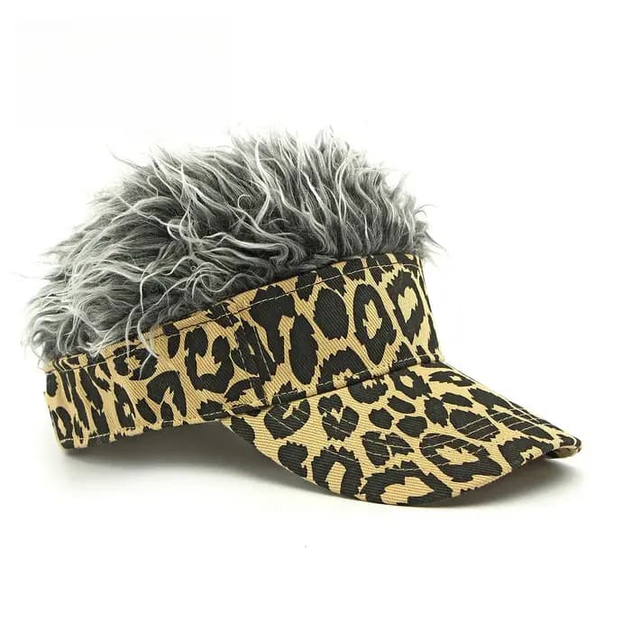 1 pièce Casquette de baseball camouflage avec perruque à cheveux pointus
