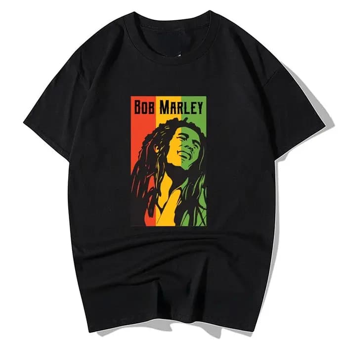 T-shirt unisexe Bob Marley Rock Hip Hop