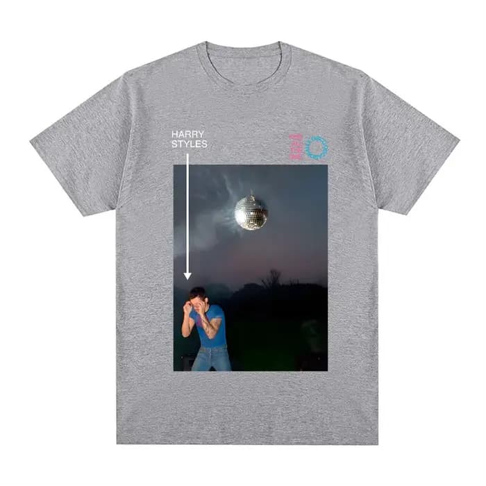 T-shirt unisexe de haute qualité en coton 100% avec impression graphique Hip Hop du chanteur HarryStyle