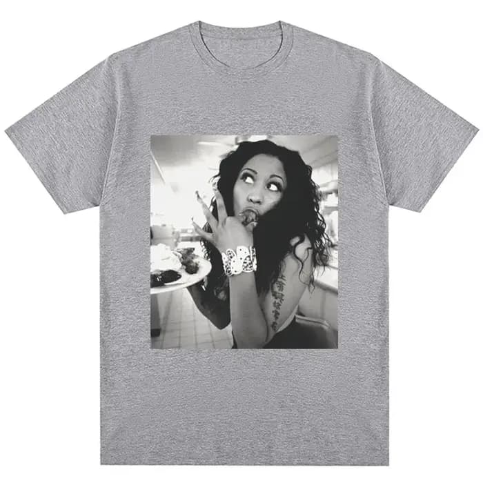 Rap artiste Nicki Minaj imprimé rétro T-shirt foand Hip-hop mode décontracté été