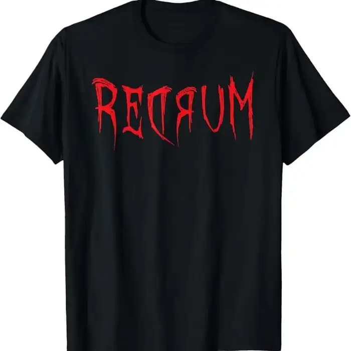 T-shirt Redrum effrayant et sanglant pour Halloween 2