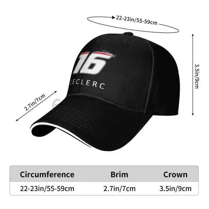 Casquette de baseball à imprimé graphique Charles Leclerc
