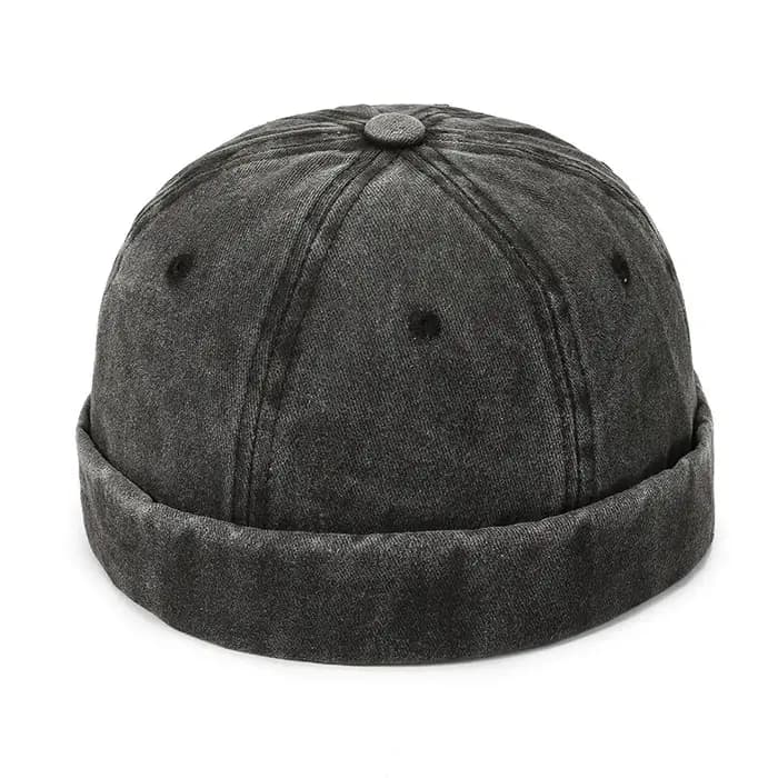 Hommes Denim Hip Hop chapeaux Skullies Casquette été Bonnet chapeau sans bride Docker chapeau Vintag