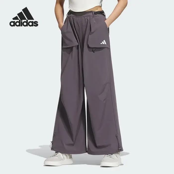 Adidas2026 Nouvelle collection printemps Pantalon ample classique à jambes larges pour femme JZ2172