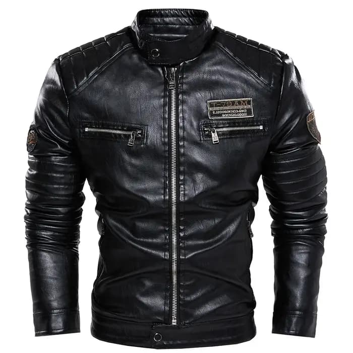 Streetwear Blazer vestes décontractée hommes vêtements d'extérieur en cuir Moto veste tendance marque