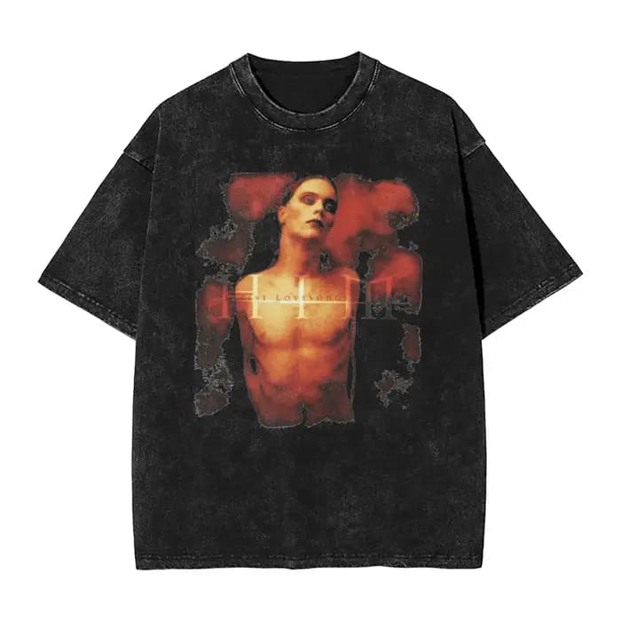 Hommes femmes T-Shirt lui groupe musique lavé T-Shirts tendance été