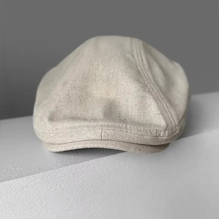 Casquette Gavroche Vintage en Lin Respirante et Légère