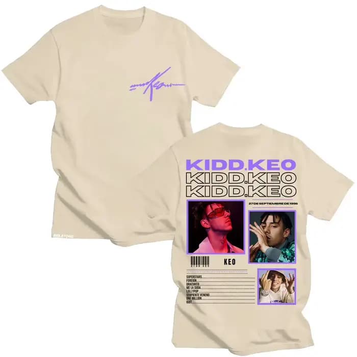 Rappeur Kidd Keo Bando Boyz Tour imprimé t-shirt hommes femmes à la mode Hip Hop t-shirts surdimensionné coton