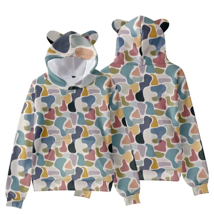 Sweat à capuche imprimé vache pour femmes