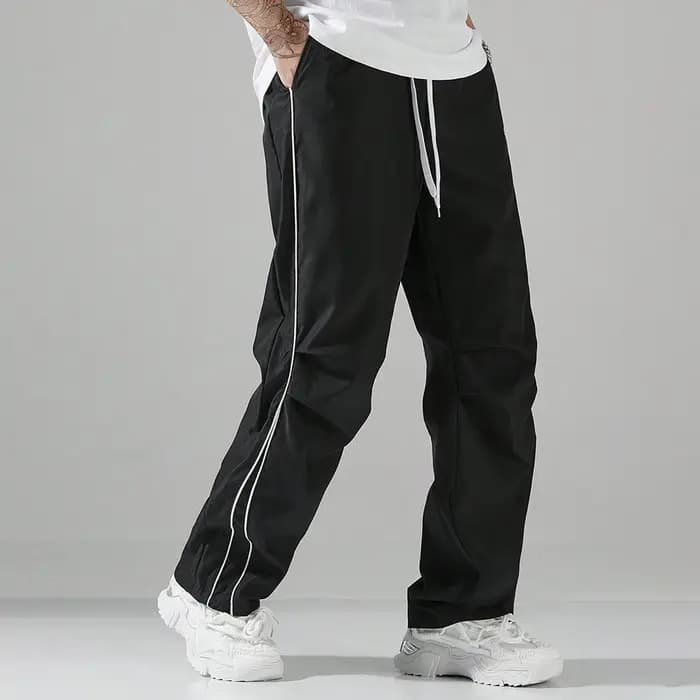 Pantalons de survêtement de fitness pour hommes, pantalons de sport décontractés, pantalons droits à cordon de serrage, pantalons de jogging fins pour le printemps et l'été, pantalons de rue