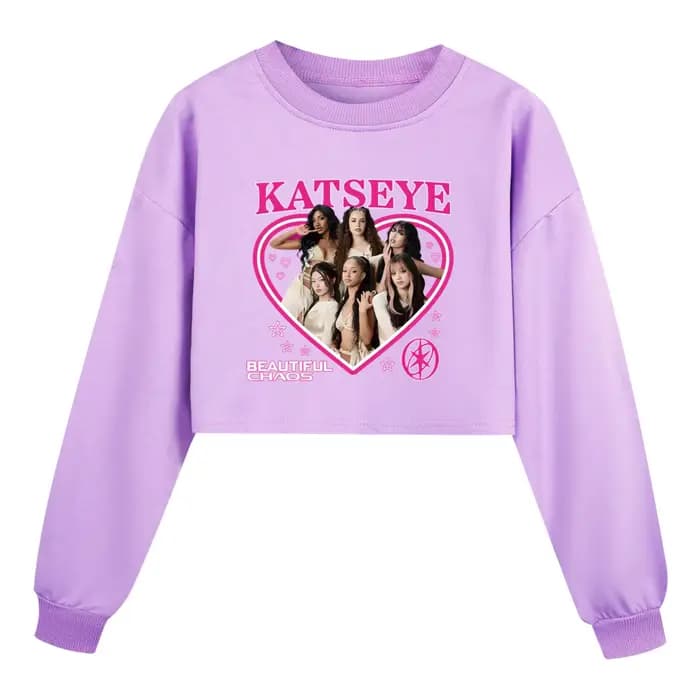 KATSEYE sweat à capuche imprimé pour enfants à manches longues adolescente sweat à capuche enfant en