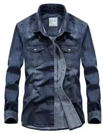 2026Men Denim Jean chemise à manches longues 100% coton de haute qualité beau Hombre décontracté Jea
