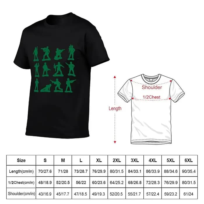 T-shirt à manches courtes avec graphismes Army Man, chemise de travail utilitaire