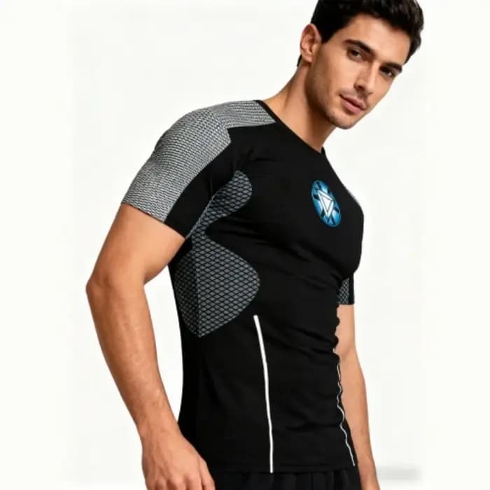 T-shirt de compression Iron Man Arc Reactor pour homme