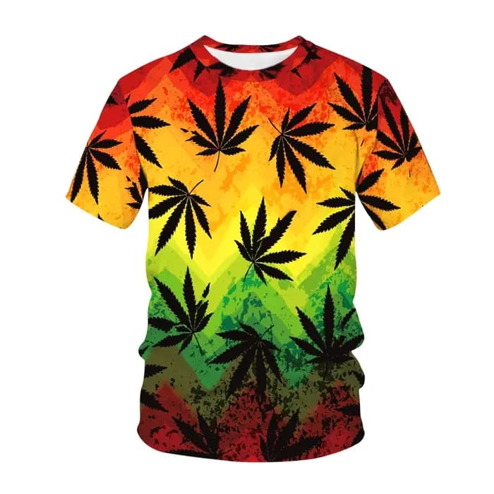 T-shirt imprimé 3D pour hommes et femmes, T-shirt Harajuku pour garçons et filles, Économie Hip Hop décontractés, Économie en cuir chevelu de chanvre vert, Weed, Mode, Respzed Y-Tees, Nouveau, 2023