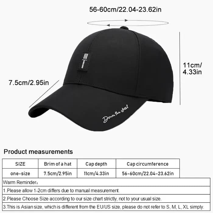 Casquette de Baseball Hommes Pères Camion Pilotes Cap Sport Quatre Saisons Loisirs Parasol Mens