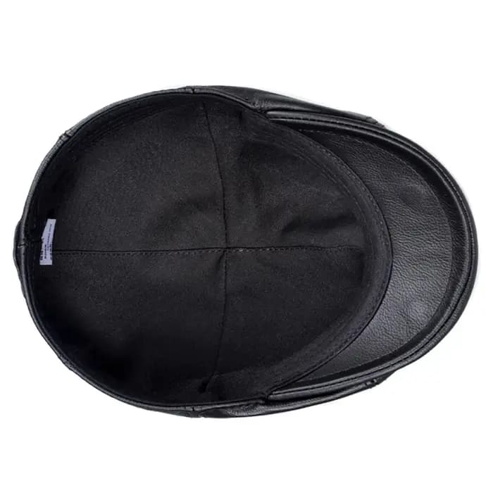 Casquette octogonale en cuir véritable pour homme, chapeau de chauffeur plat, casquette à bec de canard, vintage, décontracté, chaud, golf, conduite, homme, artiste, testostérone, hiver