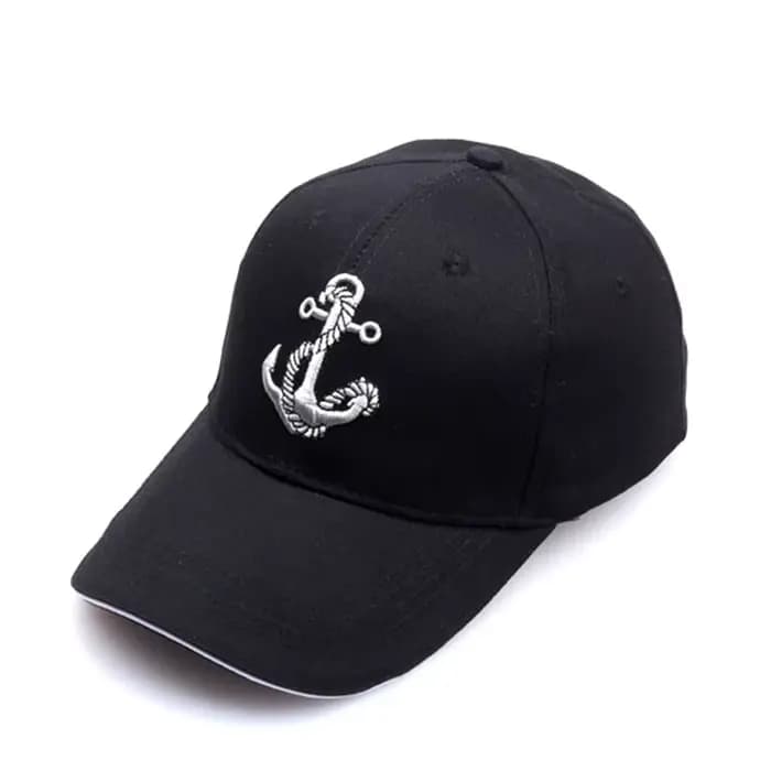 Casquette noire chapeau de marin pour hommes casquettes de Baseball mode ancre brodé coton femmes Sport de plein air décontracté Snap Back Hiphop chapeaux de soleil