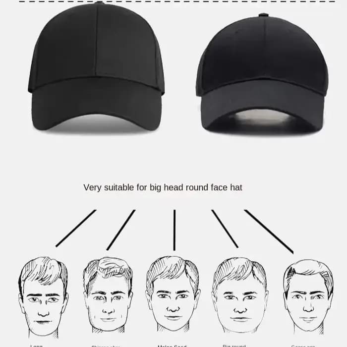 Casquettes de baseball à grosse tête pour hommes et femmes