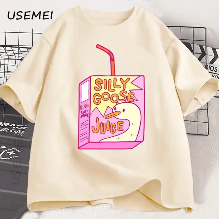 Silly Goose Juice T-Shirt classique hommes femmes t-shirts de haute qualité coton vêtements à manches courtes col rond