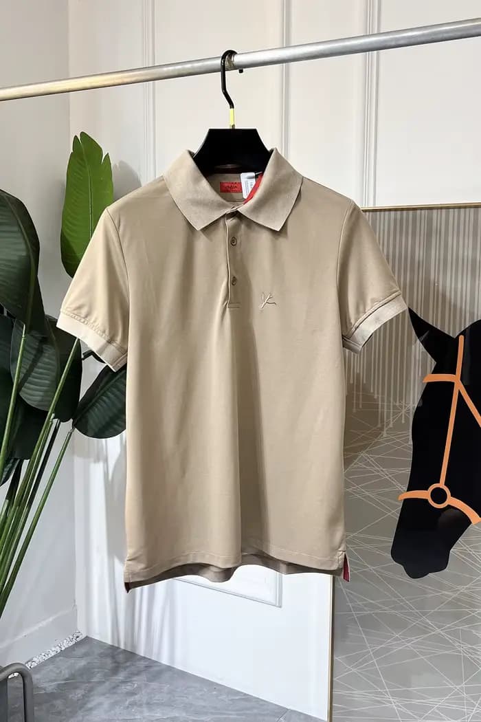 BLLIYOSS T-Shirt nouveaux hommes soie coton haute qualité ventiler décontracté demi manches couleur