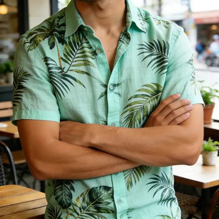 Chemise d'été à manches courtes pour hommes
