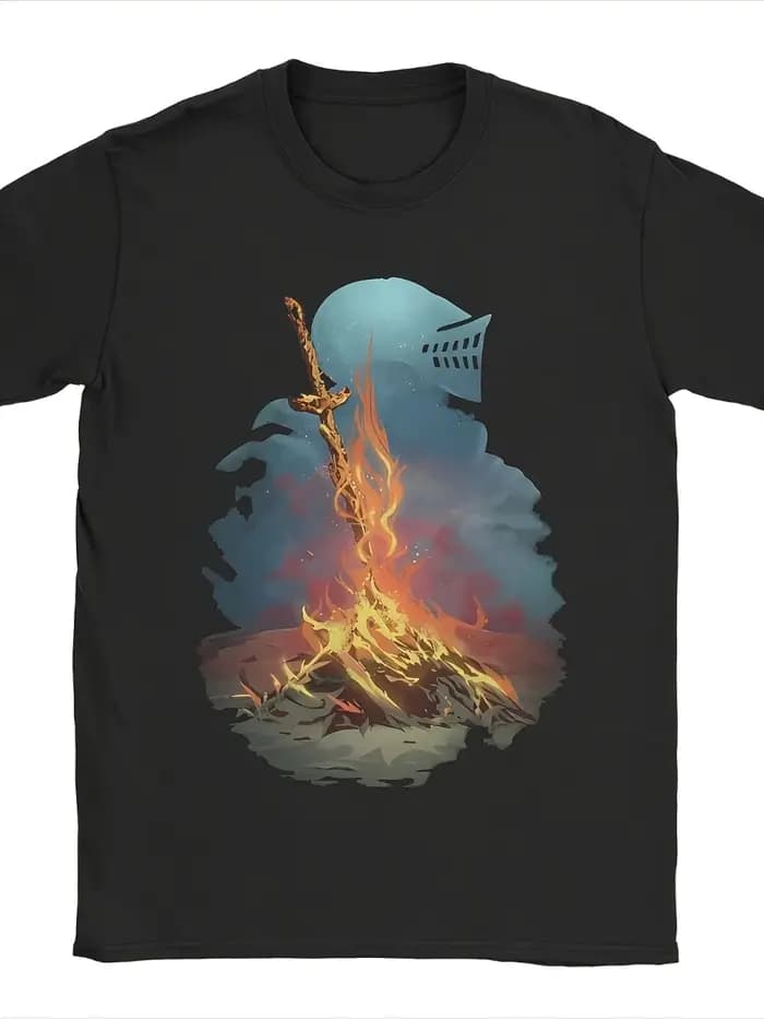 T-shirts imprimés avec graphiques de jeux Darks Soulsd pour hommes