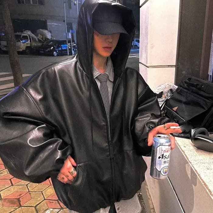SAINT OF MICHAEL mode Streetwear meilleure qualité Cortex manteau décontracté ample surdimensionné hauts Vintage couleur unie veste pour hommes