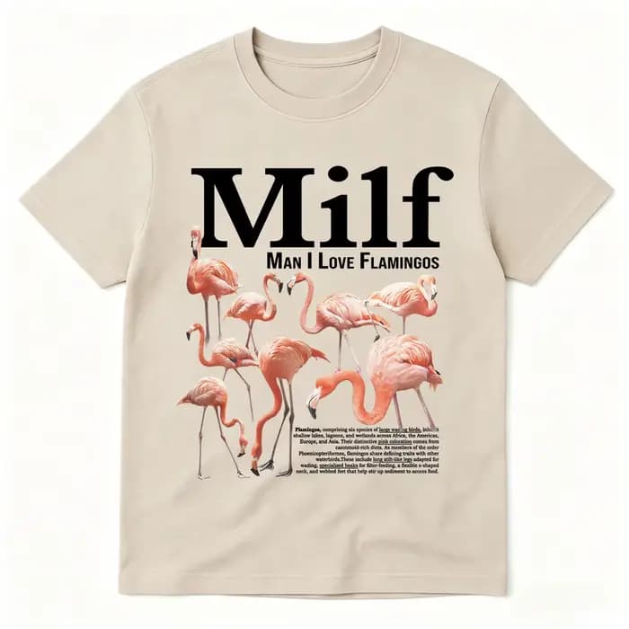 T-shirt humoristique avec motif de flamants roses pour hommes et femmes