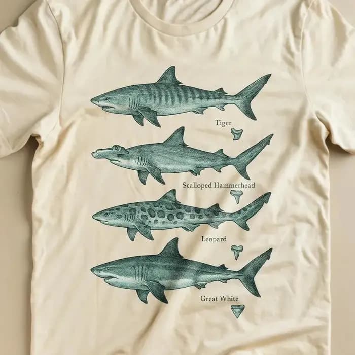 T-shirt d'espèces de requin