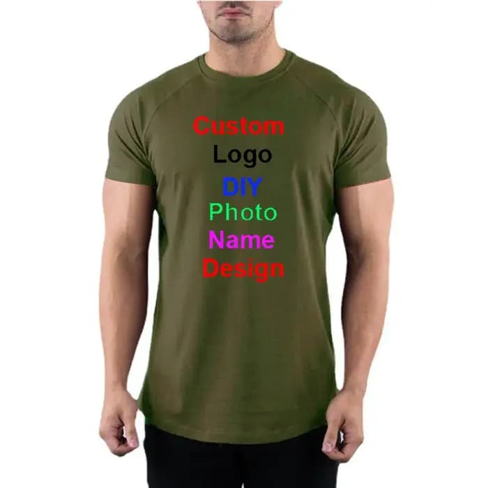 T-shirt à manches courtes en coton à col rond pour hommes