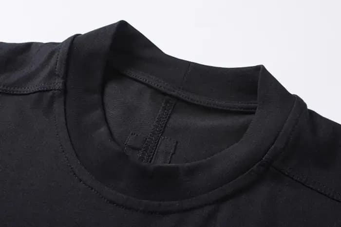 Dark RICK RO Style coton haute rue hommes couleur unie petit col épaules dénudées grand en forme de
