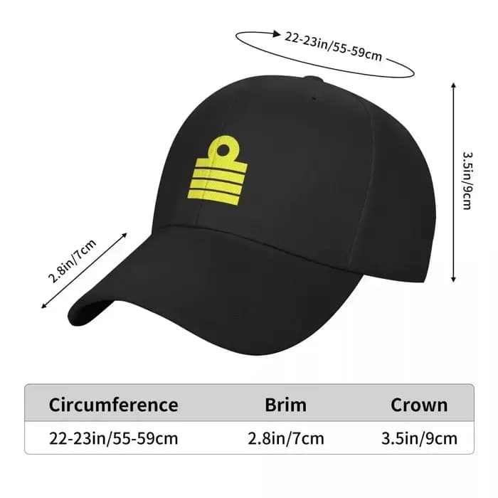 Grade maritime - Pales de capitaine (boucle). Noir. Casquette de Baseball Sailor ONE
