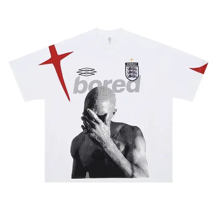 Rétro couleur bloc patchwork badge portrait impression T-shirt hommes femmes T-shirt top t-shirts